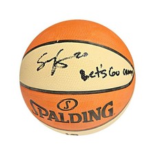 Brittney Sykes Syracuse Autographed & Inscribed "Let's Go Orange" WNBA Game Ball