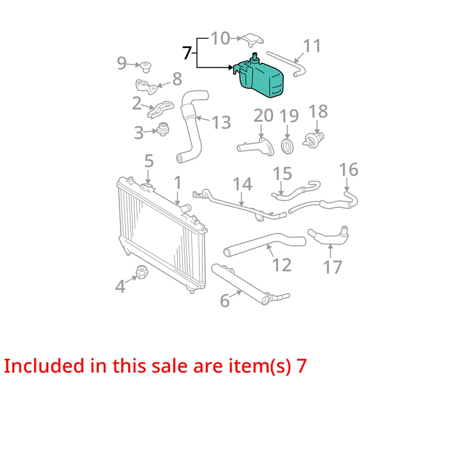 Toyota Solara 2001 botella de desbordamiento de refrigerante OEM 105 k millas - LKQ431941728 Foto 4 de 4