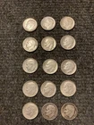 Lot Of 15 Roosevelt Dimes 1960-1964. Circulated Condition