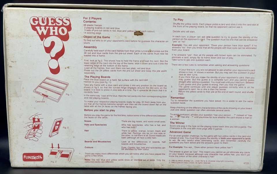 Funskool Games Guess Who Board Game Guessing Game 1994 Complete - Image 3 of 4