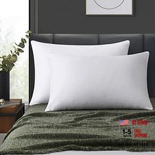100% Cotton Zippered Pillow Cases Size Set of Super Soft & Standard 2