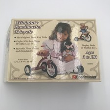 New Open Box Vintage Miniature 12" Roadmaster Childs Toy Tricycle Display Doll