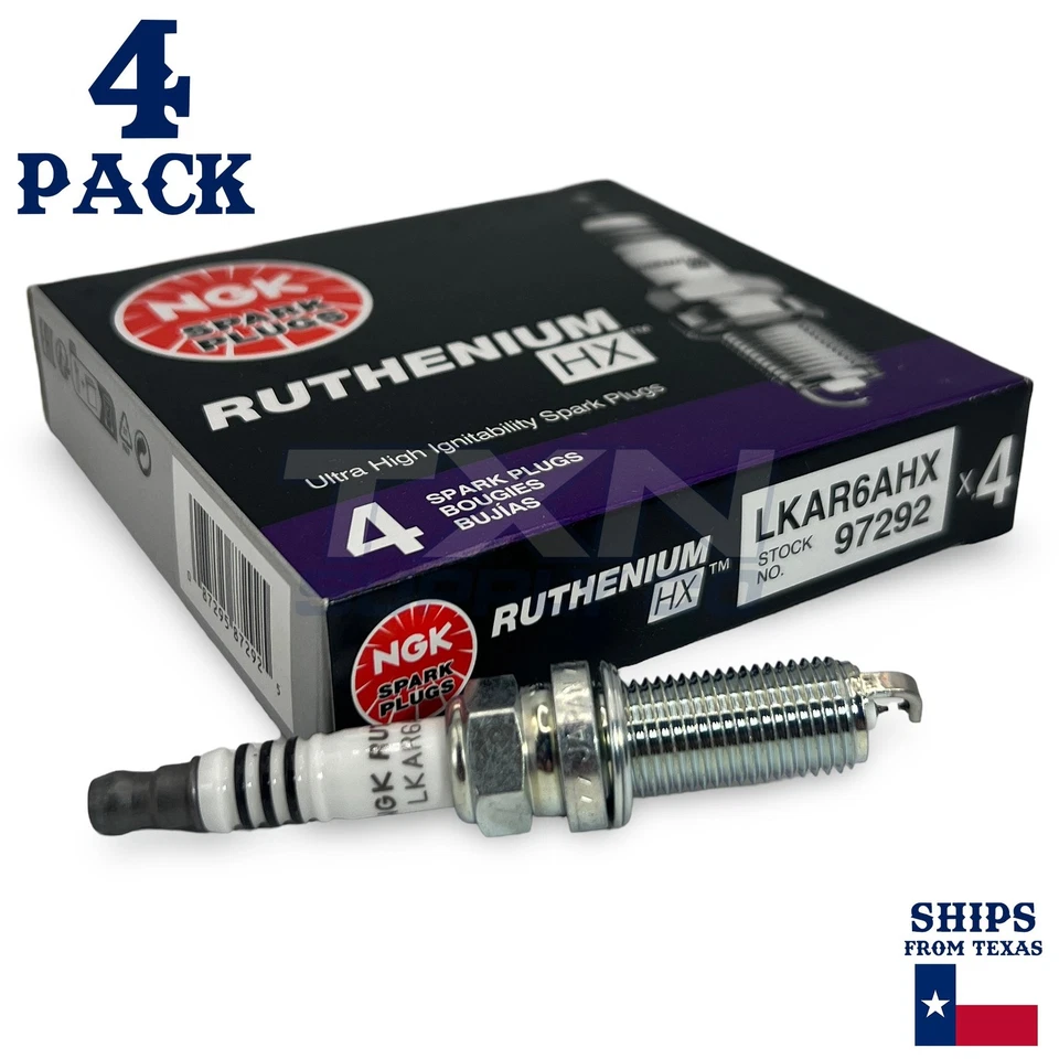 4 Pack NGK Ruthenium HX Spark Plugs 2013-2020 for Nissan NV200 L4 2.0L - Image 2 of 3