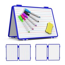 Magnetic Small Dry Erase White Board, 4 Writing Sides Desktop Whiteboard Smal...