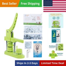 Button Maker Machine, 3rd Gen Installation-Free 32mm1.25 in DIY Pin Button Ma...
