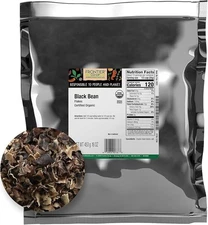 (Free Duty Tax) Frontier Co-op Organic Black Beans Flakes 1lb - For Black Be