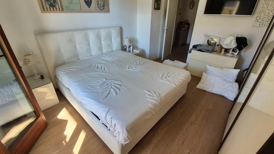 Letto Matrimoniale con Contenitore - Bianco - Immagine 2 di 4