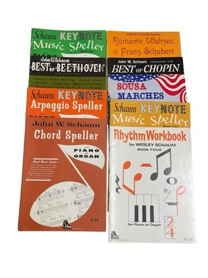 Vintage John W. Schaum Piano Course Note Chord Speller Chord Book Lot of 9