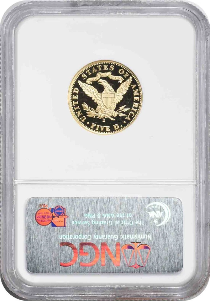 2006-S San Francisco Old Mint Commemorative $5 Gold PR70UCAM NGC - Image 2 of 2