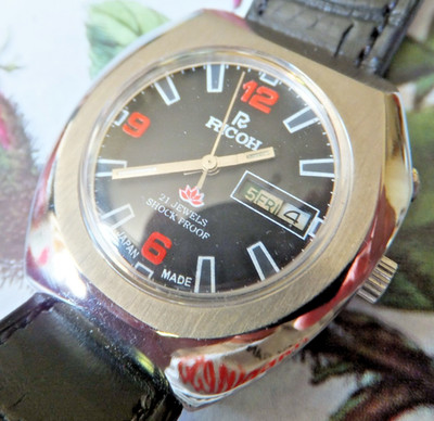 Black Dial 36mm 1970's Japan Made Automatic Watch by Ricoh - Overhauled