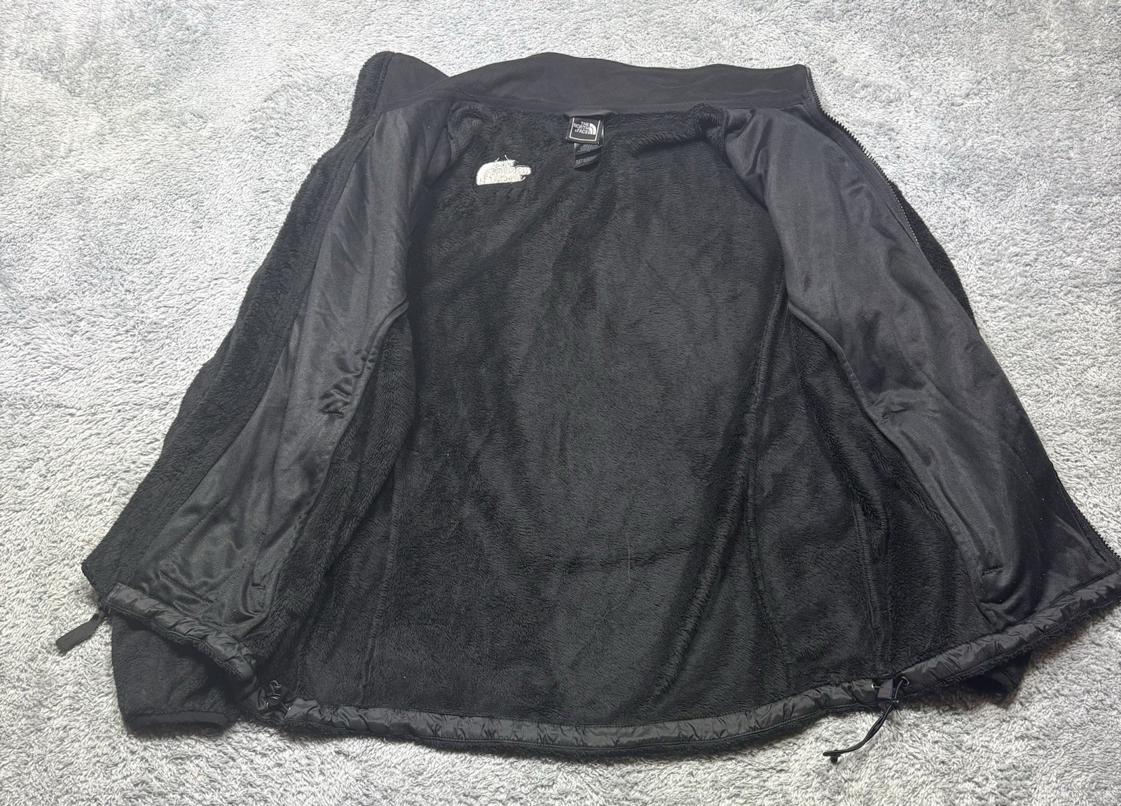 The North Face Jacket Womens L Black Osito Fleece Full Zip Pockets Fuzzy Cozy
