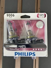 2x Philips 9006 HB4 Upgrade Vision Plus More Bright Halogen Light Bulb Beam 55W