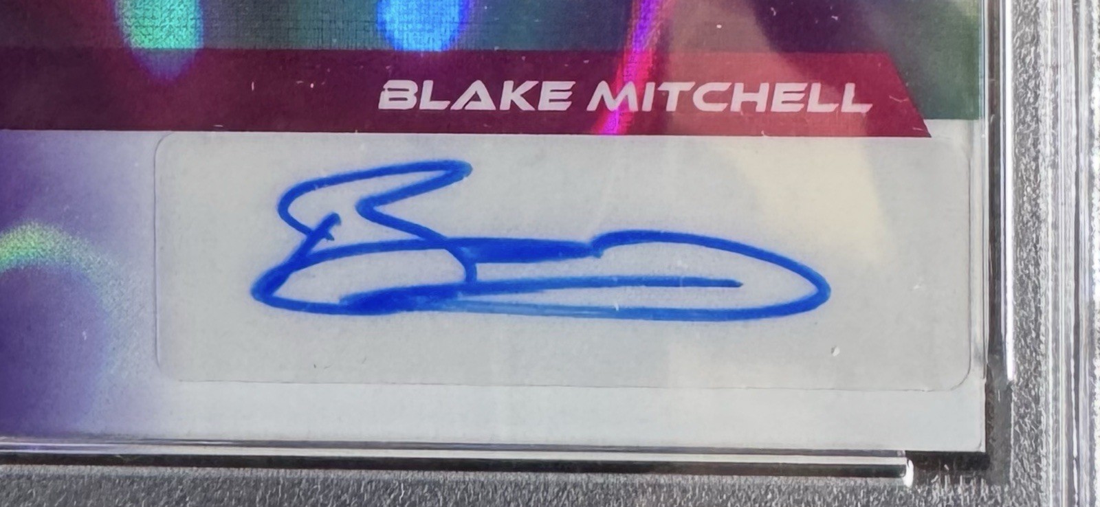 2024 Leaf Vivid AUTO NAVY BLUE LAVA 1/7 BLAKE MITCHELL #BABM1 PSA MINT 9 view 3