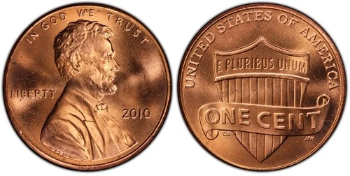 2010-P Lincoln Shield Cent — photo from the most recent tracked eBay sale