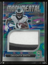 2021 Panini Spectra Prizm DeVonta Smith Monumental Patch Rookie RC /4