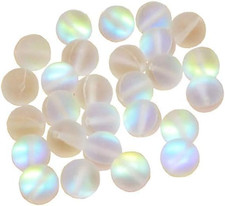100Pcs 8Mm Matte Crystal Glass Beads Mermaid Aurora Beads Moonstone Beads Bead A