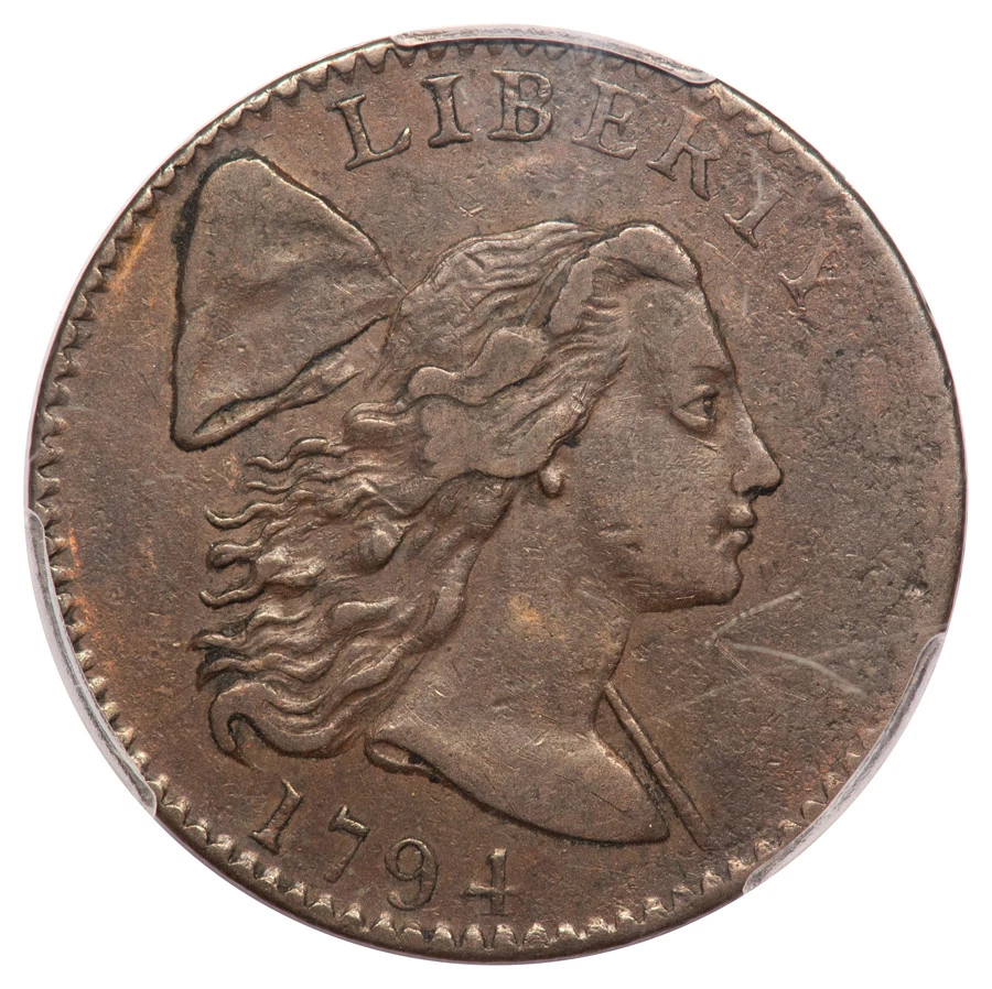 1794 1C Head of 1794 Liberty Cap Denticled Border PCGS XF45BN (CAC)