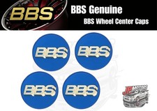 Bbs Wheel Center Caps 70mm Genuine Emblem Blue Gold 3d Logo 56.24.206 Set 4pcs