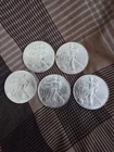 3 2003, 1 1995, 1 1999 American Silver Eagles 1 OZ, .999 FINE