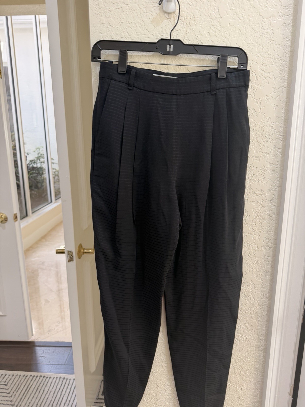 M.M. Lafleur Size 2 Black High Rise Belted Trouser Pants