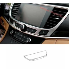 For Buick Lacrosse 17-19 Silver Titanium Central Console Navigation Frame Trim