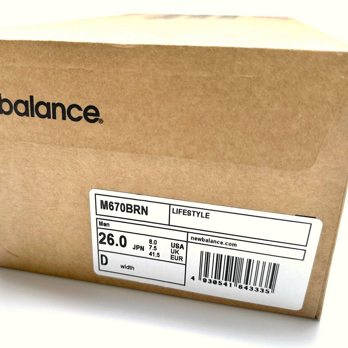 US 8 Domestic Genuine Full Grain UK New Balance M670BRN US8 26cm 