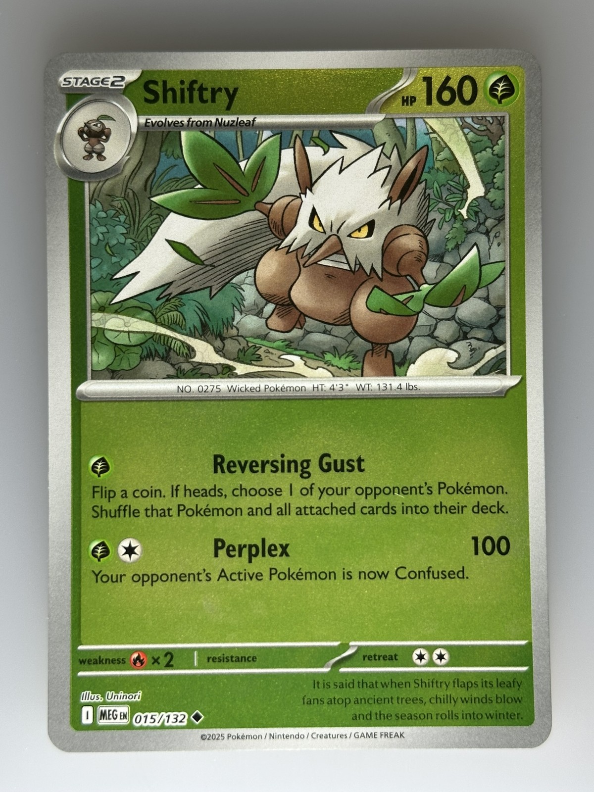 Pokemon | Shiftry - Reverse Holo | ME01: Mega Evolution (MEG) #015/132 NM TCG