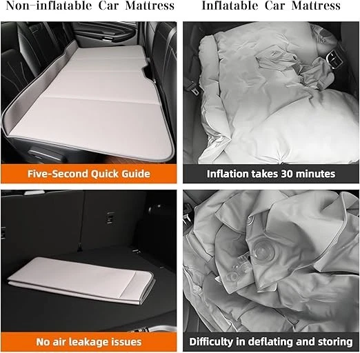 Colchón de asiento trasero plegable no inflable para automóvil SUV camión Foto 3 de 4