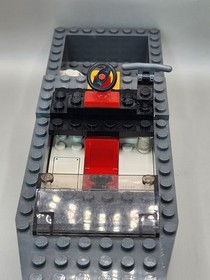 LEGO City 4642 Fishing Boat Hull 28x8 Dark Bluish Gray Top w/ Stickers Partial