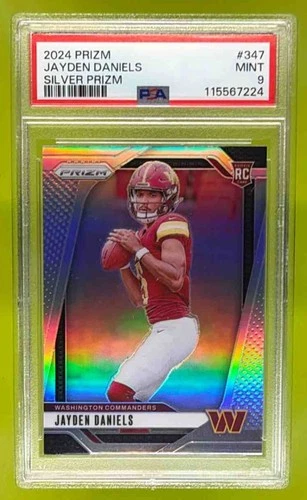 2024 Panini Football Prizm Jayden Daniels Silver #347 RC Washington Commanders
