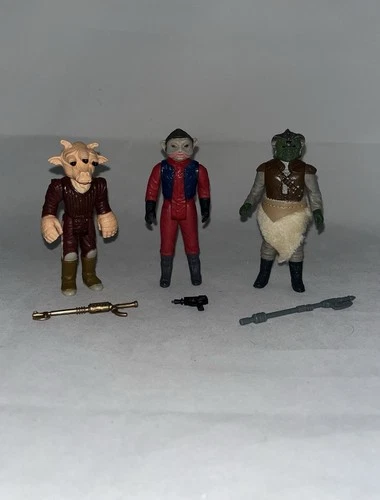 Nein Nunb , Ree Yees , Klaatu Return Of The Jedi Action Figures Vintage Kenner