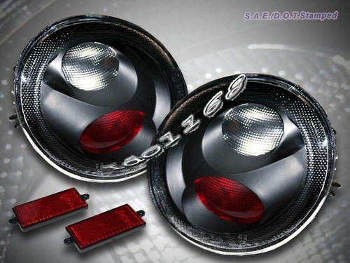 1998-2005 Volkswagen Beetle JDM Black Tail Lights Rear Lamps 1999 2000 2001 - Picture 1 of 2