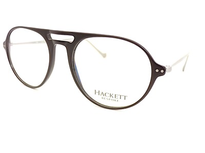 Hackett Brille Brillengestell Matt Schwarz Matt Silber Unisex 51mm eyeglasses HEB239 02