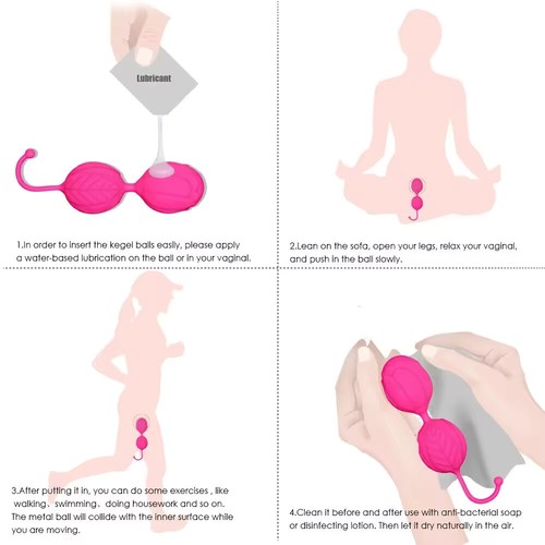 Ben Wa Kegel Balls Pelvic Exerciser Silicone Vaginal Muscle Tightening Exerciser - Picture 6 of 17