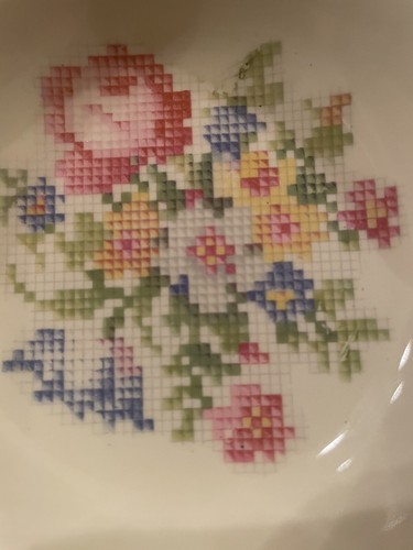 Homer Laughlin Virginia Rose Petit Point Dessert Bowl Set Of 6 Vintage 5 1/2 In - Picture 9 of 9