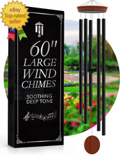 60" Extra Large Wind Chimes for outside Deep Tone Soothing Wind Chimes Outdoor