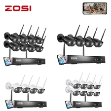 ZOSI 3MP Wireless IP Security Camera System AI Human Detection Waterproof Audio