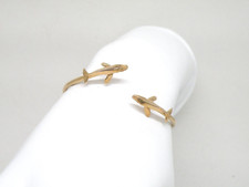 Authentic Kabana 14k Yellow Gold, Double Humpback Whales Bypass bracelet  NEW