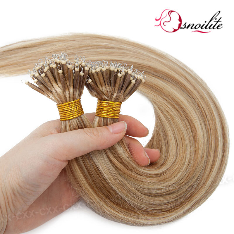 Thick Nano Ring 100 Human Remy Hair Extensions Micro Loop Bead Link I