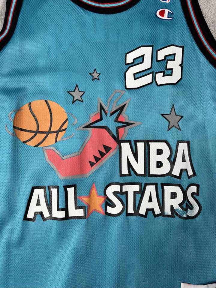 Camiseta deportiva original 1996 vintage años 90 Michael Jordan All Star CAMPEÓN San Antonio talla 44 Foto 2 de 4