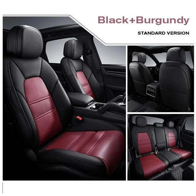 MOTOPTES 定制汽车皮革座垫前后部适用于 2005 - 2023 PORSCHE CAYENNE EV — 第 4/4 张图片