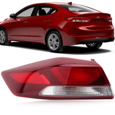 Tail Light Lamp Left Driver/LH Outer Brake Halogen For Hyundai Elantra 2017-2018