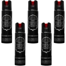 5 Police Magnum pepper spray 4 ounce Twist Lock Safety Personal Defense Security
