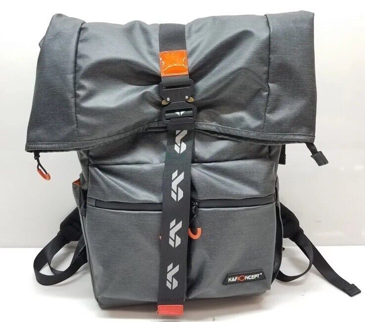 antitheft camera and laptop backpack K&F Concept Roll Top Camera Backpack Anti-Theft Bag with 15