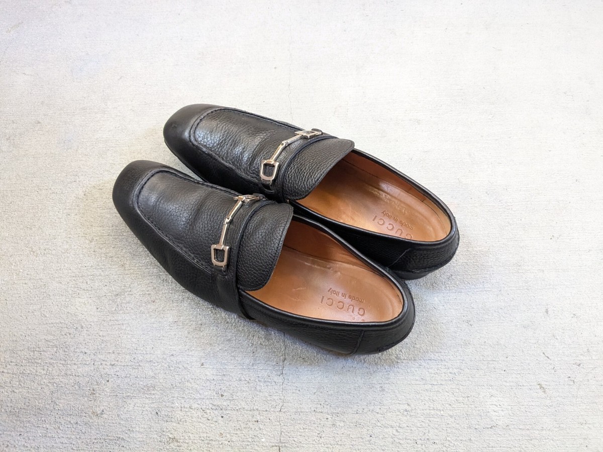 Gucci NEW men’s 11.5 Black Slip-On Loafers with Orange Pinstripe Silver Horsebit Gucci Jordaan Orange Horsebit Canvas Loafer – Runway Catalog main image 2