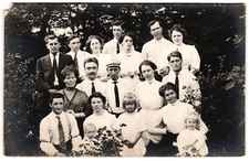 Family Photo Real Photo RPPC Unposted Postcard