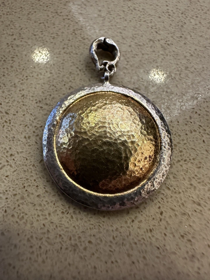 Кулон GURHAN из кованого стерлингового серебра и чистого золота с куполом. Крайне редкая!! - Изображение 4 из 4