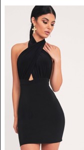 plt black mini dress