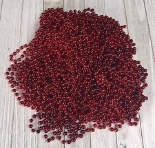 Christmas Tree Ball Garland Red Shatterproof Chrome Shiny Ball Lot ALMOST 2lbs 