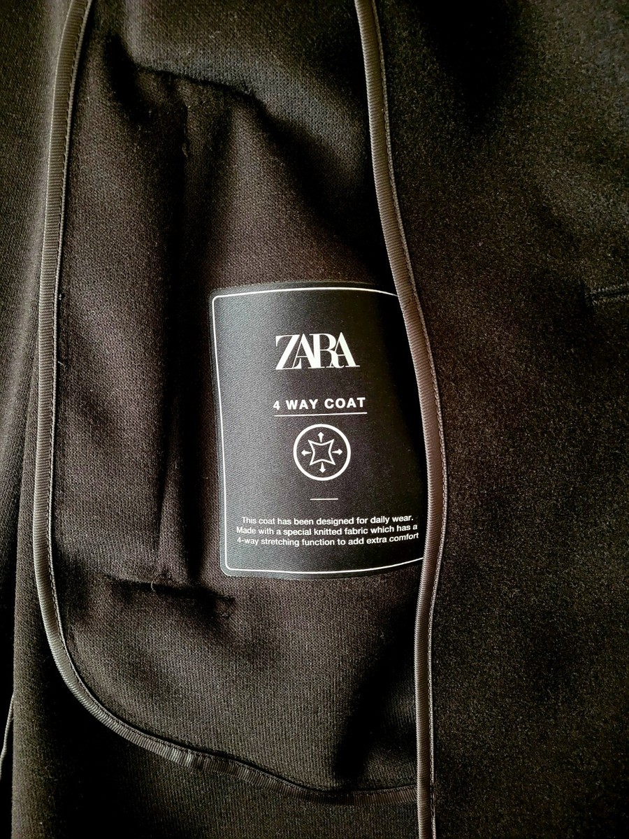 ZARA 4 Way Stretch Long Coat Size MEN'S SMALL | eBay